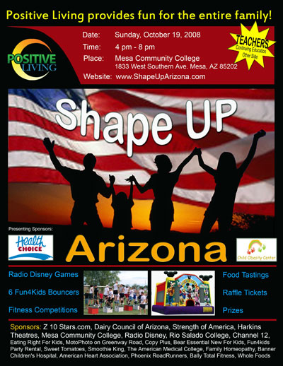 Shape Up Arizona Event Brochure from October 19, 2008 Event!